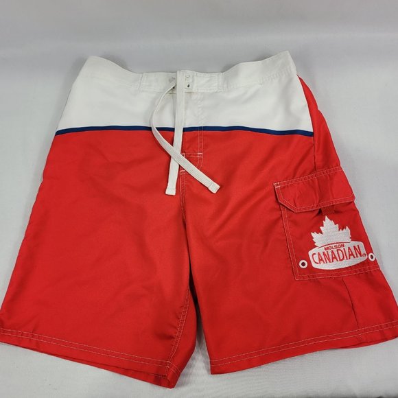 Molson Canadian  Swim Trunks Shorts Mens Medium - Picture 1 of 3